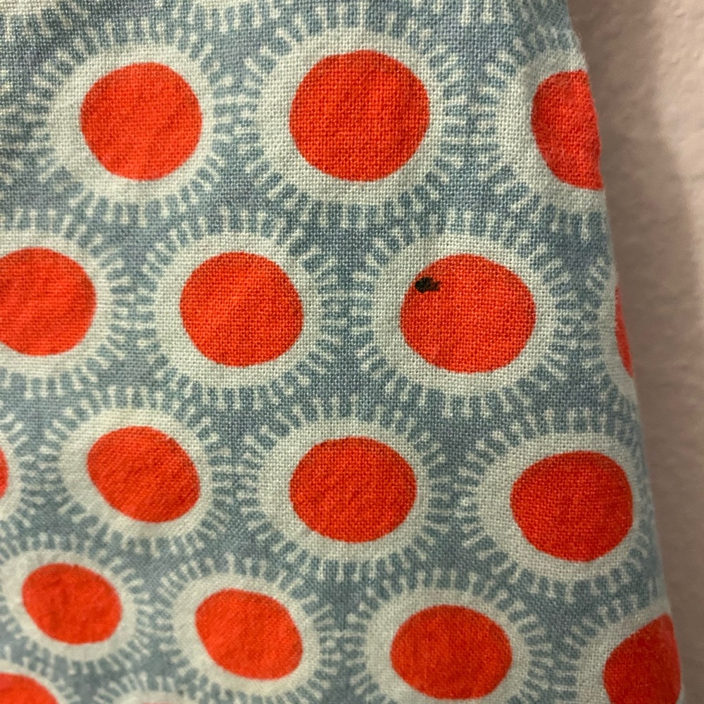 2 Aprons: Feliz navidad pattern. Red and blue dot/ stripes. - Picture 13 of 13